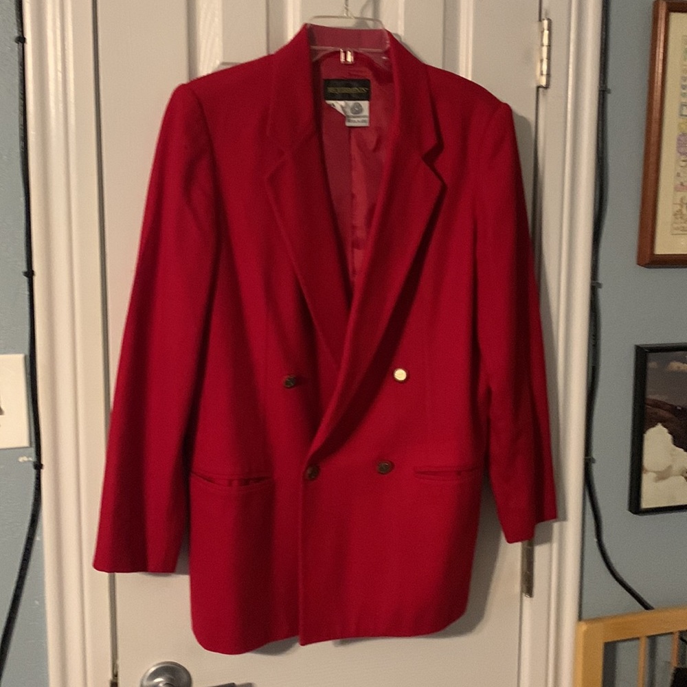 Requirements Brand - Red 100% lightweight wool Blazer - size 12